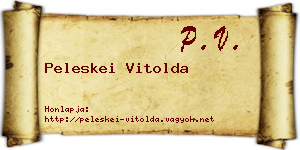 Peleskei Vitolda névjegykártya